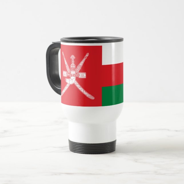 Caneca Térmica Bandeira de Omã (Frente Esquerda)
