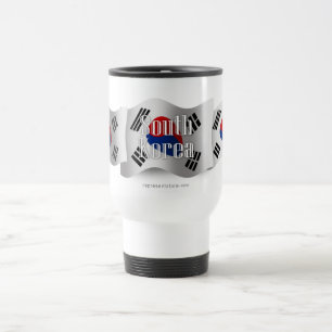 Caneca Térmica Bandeira de ondulação de Coreia do Sul