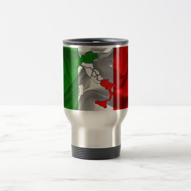 Caneca Térmica Bandeira de ondulação italiana (Centro)