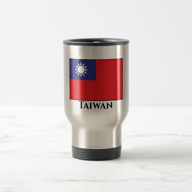 Caneca Térmica Bandeira de Taiwan (Centro)