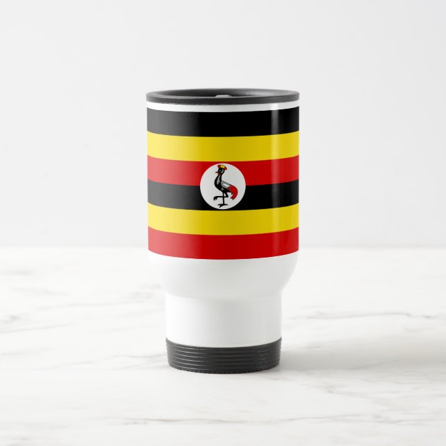 Caneca Térmica Bandeira de Uganda (Centro)