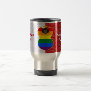 Caneca Térmica Bandeira do Anjo Africano Orgulho Gay Vermelho Bra