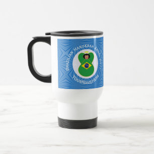 Caneca Térmica Bandeira do Anjo do Hanukkah Brasileiro Personaliz