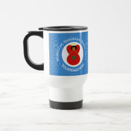 Caneca Térmica Bandeira do Anjo Marroquino de Hanukkah Personaliz