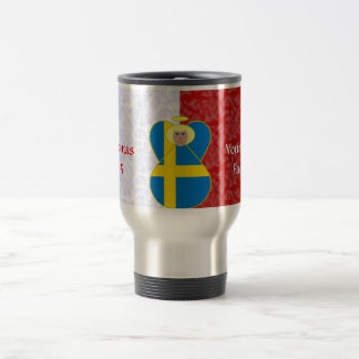 Caneca Térmica Bandeira do Anjo Sueco em Personalizado Vermelho e