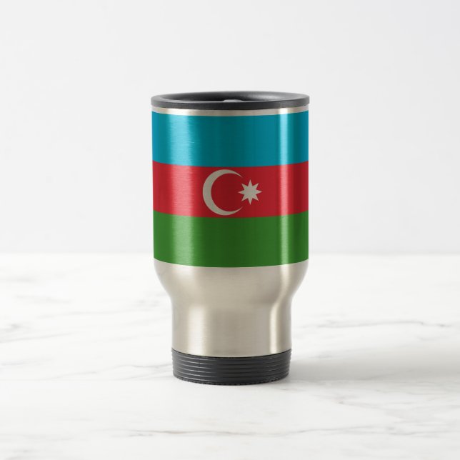 Caneca Térmica Bandeira do Azerbaijão (Centro)