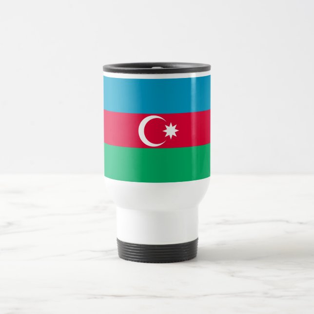 Caneca Térmica Bandeira do Azerbaijão Patriótico (Centro)