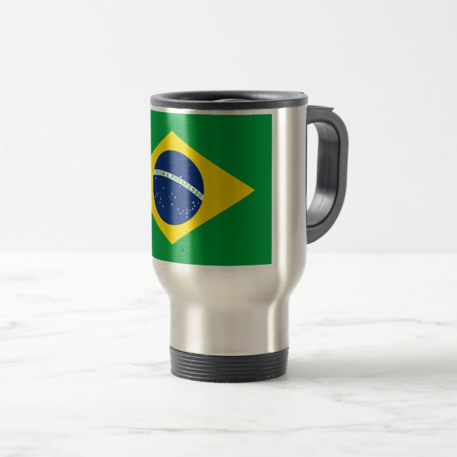 Caneca Térmica Bandeira do Brasil (Frente Esquerda)