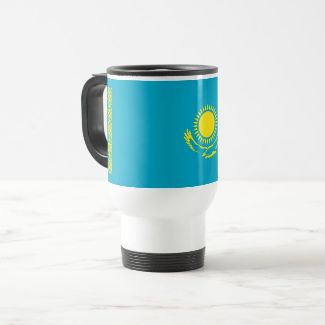 Caneca Térmica Bandeira do Cazaquistão (Frente Esquerda)