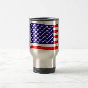 Caneca Térmica Bandeira do Democratas com Listras e Estrelas