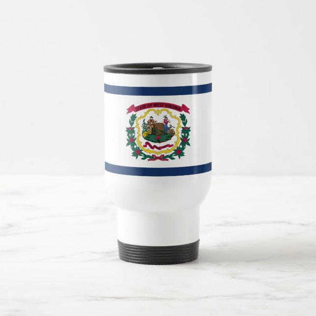 Caneca Térmica Bandeira do Estado da Virgínia Ocidental (Centro)