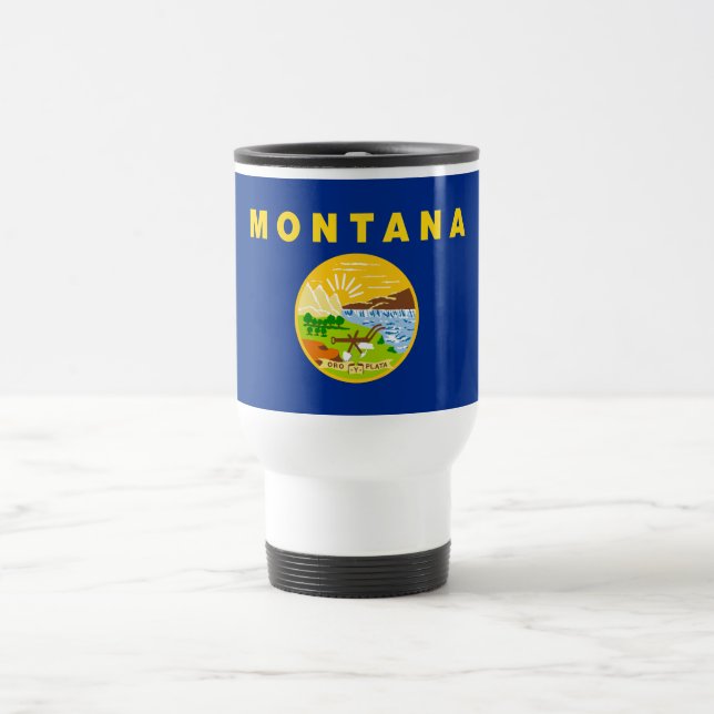 Caneca Térmica Bandeira do Estado de Montana (Centro)