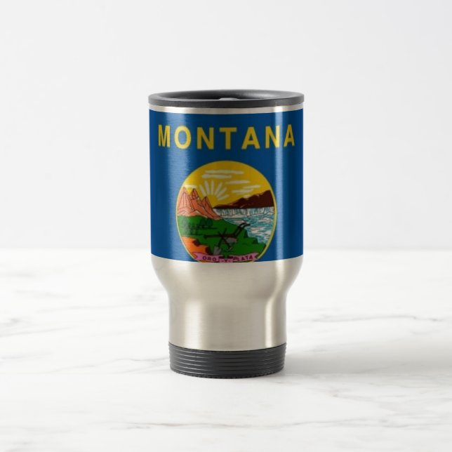 Caneca Térmica Bandeira do estado de Montana (Centro)