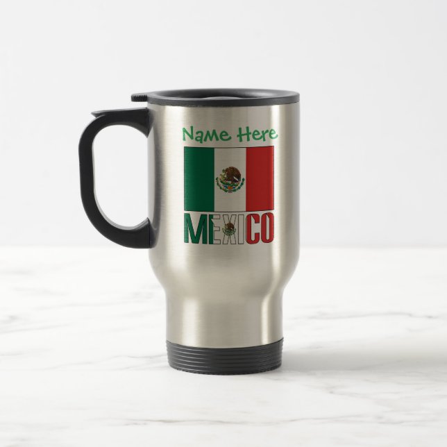 Caneca Térmica Bandeira do México Personalizada (Esquerda)