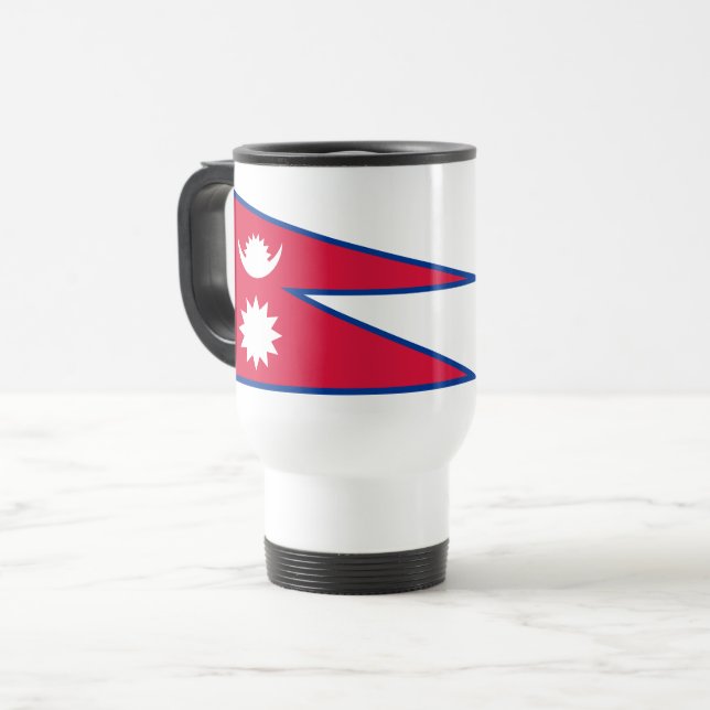 Caneca Térmica Bandeira do Nepal (Frente Esquerda)