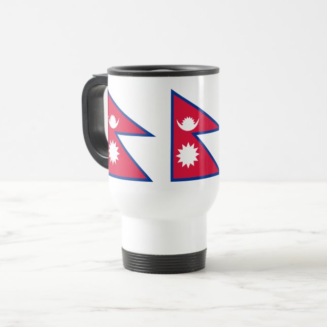Caneca Térmica Bandeira do Nepal (Frente Esquerda)