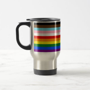Caneca Térmica Bandeira do Orgulho de Onze Listras da SlipperyJoe
