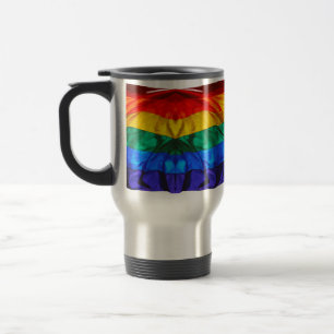 Caneca Térmica Bandeira do orgulho gay SlipperyJoe's ondulando ve