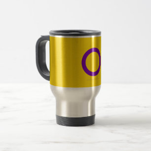 Caneca Térmica Bandeira do orgulho intersexo SlipperyJoe's fundo