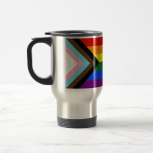 Caneca Térmica Bandeira do Orgulho Progressivo de SlipperyJoe sei
