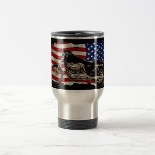 Caneca Térmica Bandeira dos E.U., motocicleta, velomotor, porco,