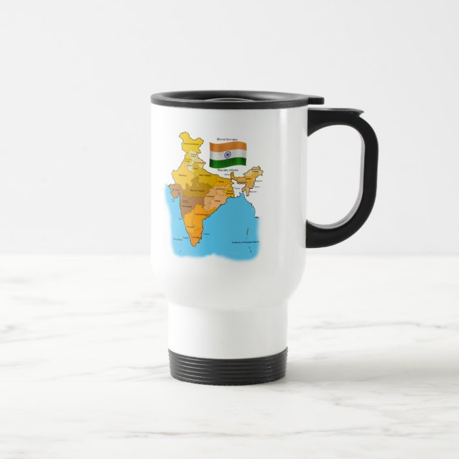 Caneca Térmica Bandeira e mapa de India (Direita)