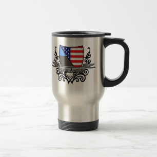 Caneca Térmica Bandeira Estónio-Americana do protetor