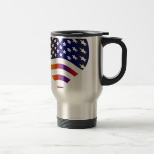 Caneca Térmica bandeira eua coração amor americano honra tropas l