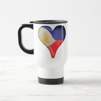 Caneca Térmica Bandeira filipino em um coração