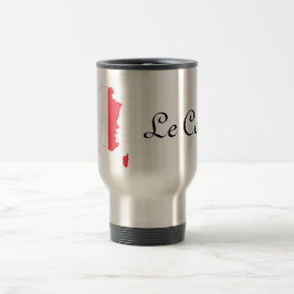 Caneca Térmica Bandeira francesa do mapa