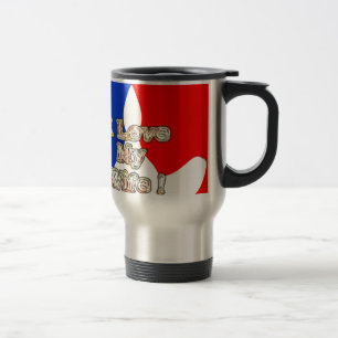 Caneca Térmica Bandeira francesa Hakuna Matata Eu adoro a imagem