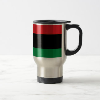 Caneca Térmica Bandeira pan-Africano preta e verde vermelha de