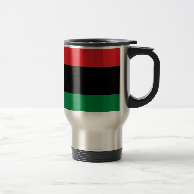 Caneca Térmica Bandeira pan-Africano preta e verde vermelha de (Direita)