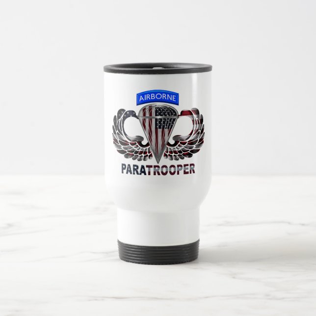 Caneca Térmica Bandeira Paraquedista Americana Projetada Personal (Centro)
