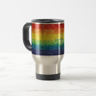 Caneca Térmica Bandeira tie-dye da SlipperyJoe's arco-íris pressi