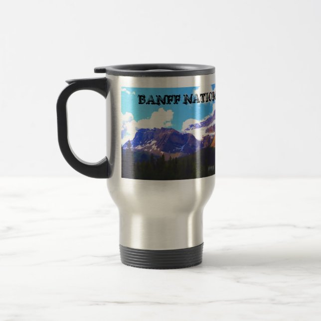 Caneca Térmica Banff National Park - Crowfoot Glacier Watercolor (Esquerda)