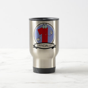 Caneca Térmica Banner de Aniversário Oficialmente 1