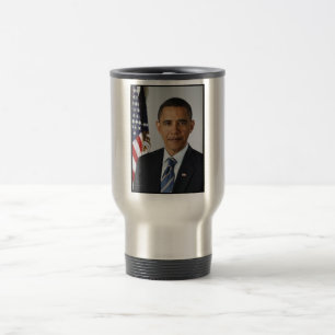 Caneca Térmica Barack Obama Presidente dos EUA Casa Branca Retrat