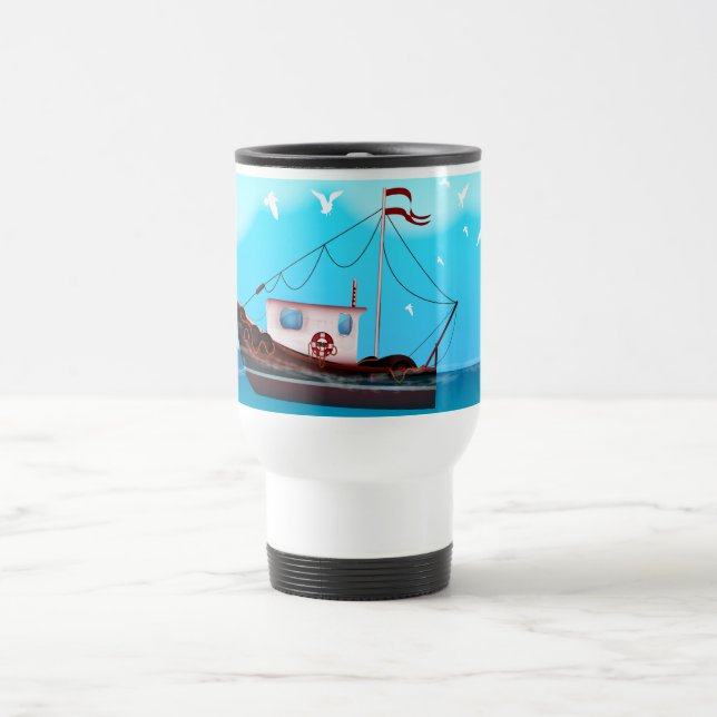 Caneca Térmica Barco de Pesca (Centro)