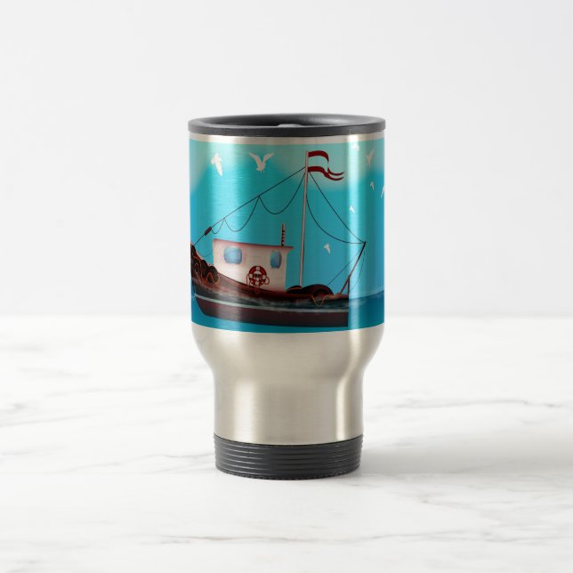 Caneca Térmica Barco de Pesca (Centro)