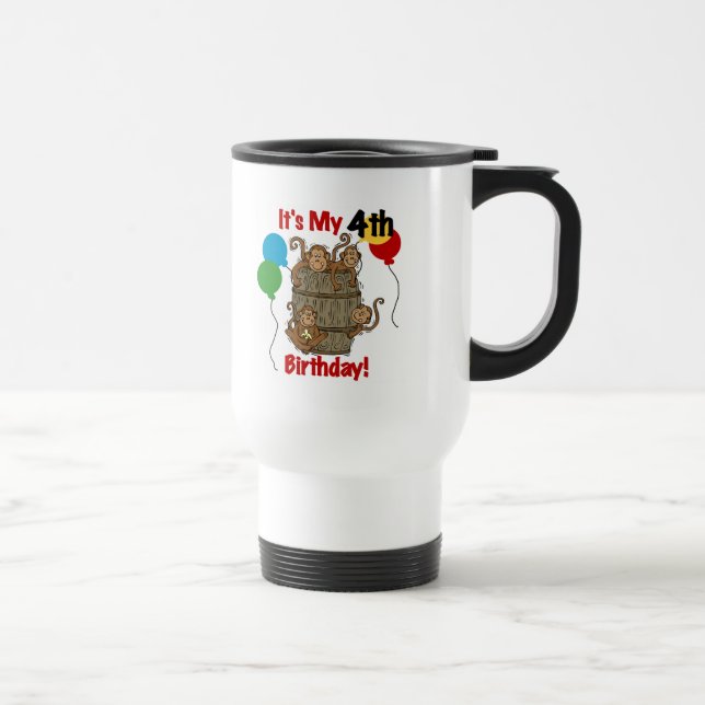 Caneca Térmica barril de macacos 4º aniversário (Direita)