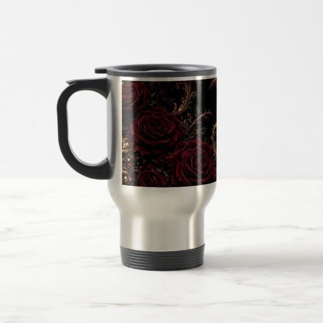 Caneca Térmica Barroco do Pavão Dourado (Esquerda)