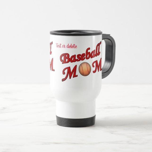 Caneca Térmica Baseball Mãe Bonita Personalizada (Frente Esquerda)