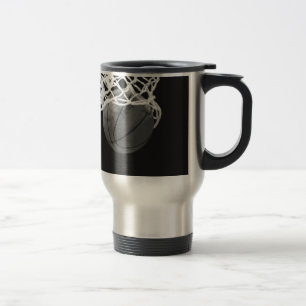 Caneca Térmica Basquete preto e branco