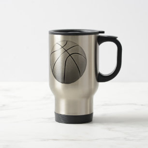Caneca Térmica Basquete preto e branco
