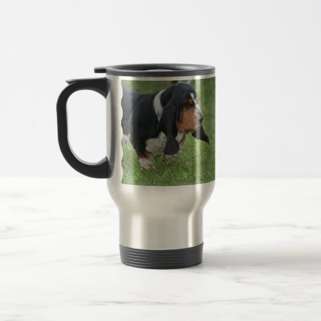 Caneca Térmica Basset Hound bonito (Esquerda)