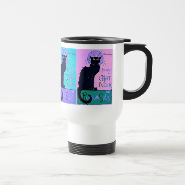 Caneca Térmica Bate-papos Noir (gatos pretos) (Direita)