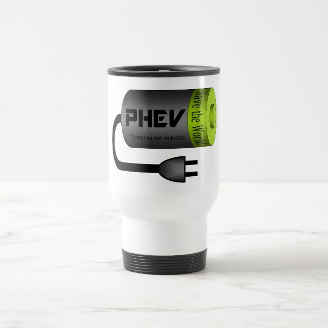Caneca Térmica Bateria superior verde e tomada de PHEV (Centro)