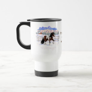 Caneca Térmica Bay Pinto Brown Skewbald Gypsy Vanner Tinker Horse