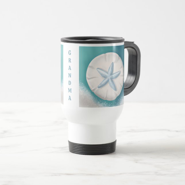 Caneca Térmica Beachia Personalizada bonito de Fécula Teal (Frente Esquerda)